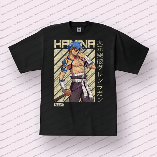 Gurren Lagann Distressed Design Graphic Tee