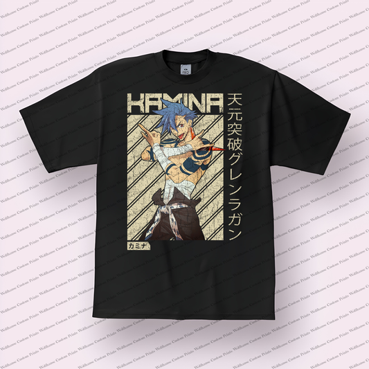 Gurren Lagann Distressed Design Graphic Tee
