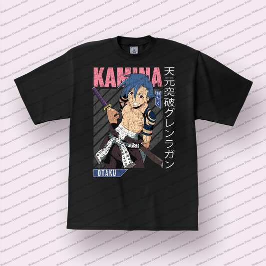Gurren Lagann Distressed Design Graphic Tee