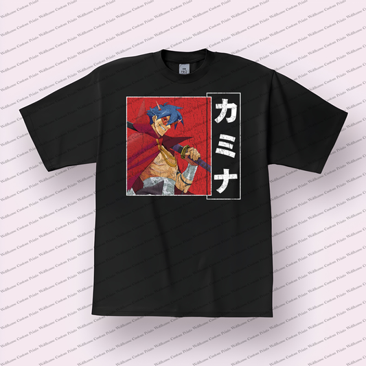 Gurren Lagann Distressed Design Graphic Tee