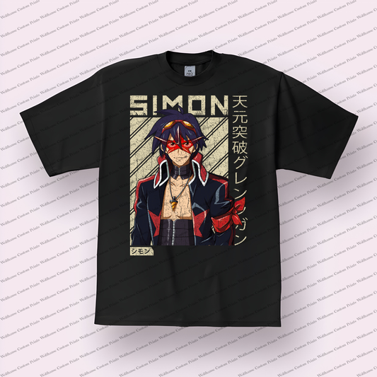 Gurren Lagann Distressed Design Graphic Tee