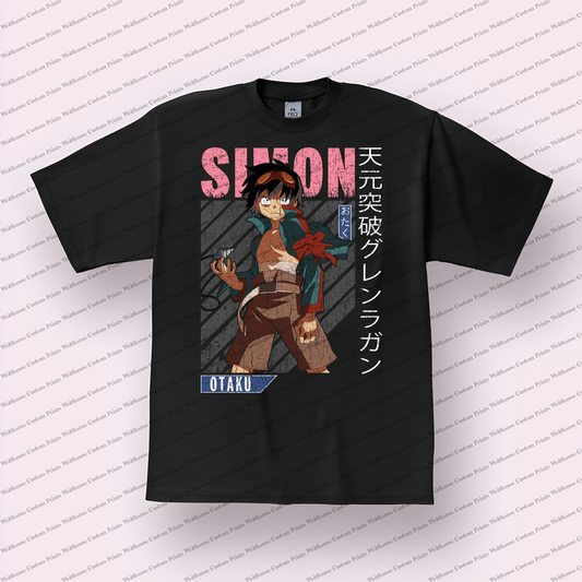Gurren Lagann Distressed Design Graphic Tee