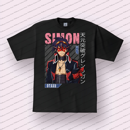 Gurren Lagann Distressed Design Graphic Tee