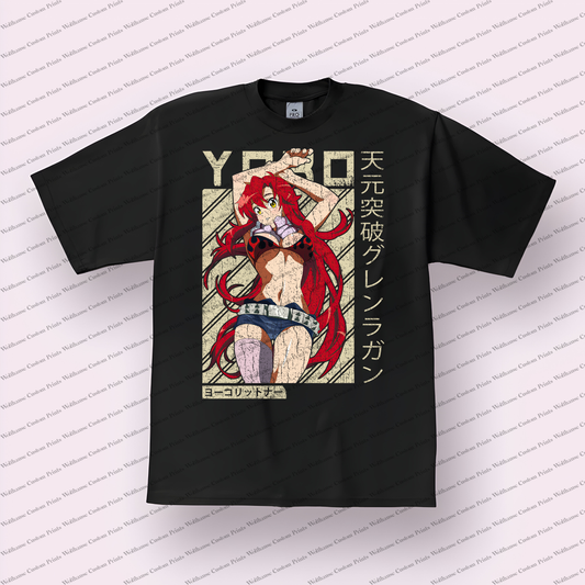 Gurren Lagann Distressed Design Graphic Tee
