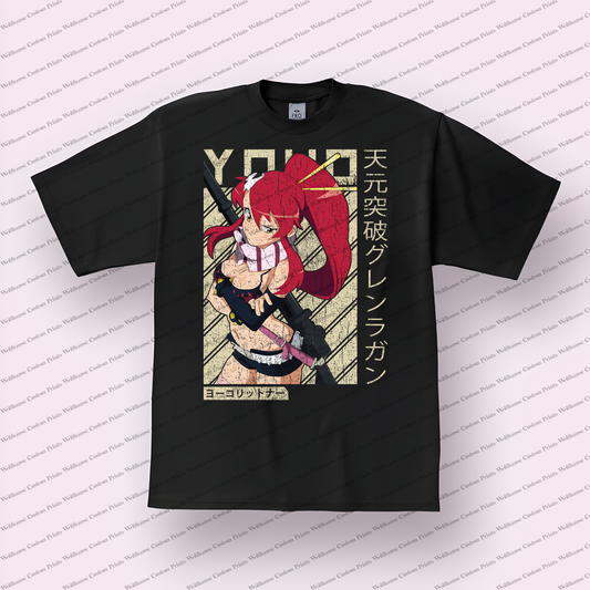Gurren Lagann Distressed Design Graphic Tee