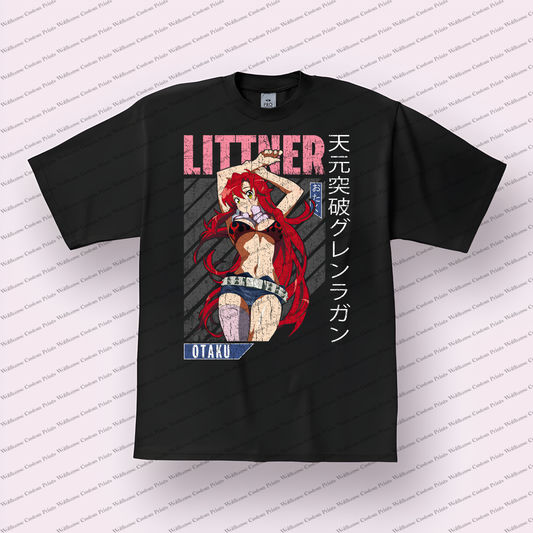 Gurren Lagann Distressed Design Graphic Tee