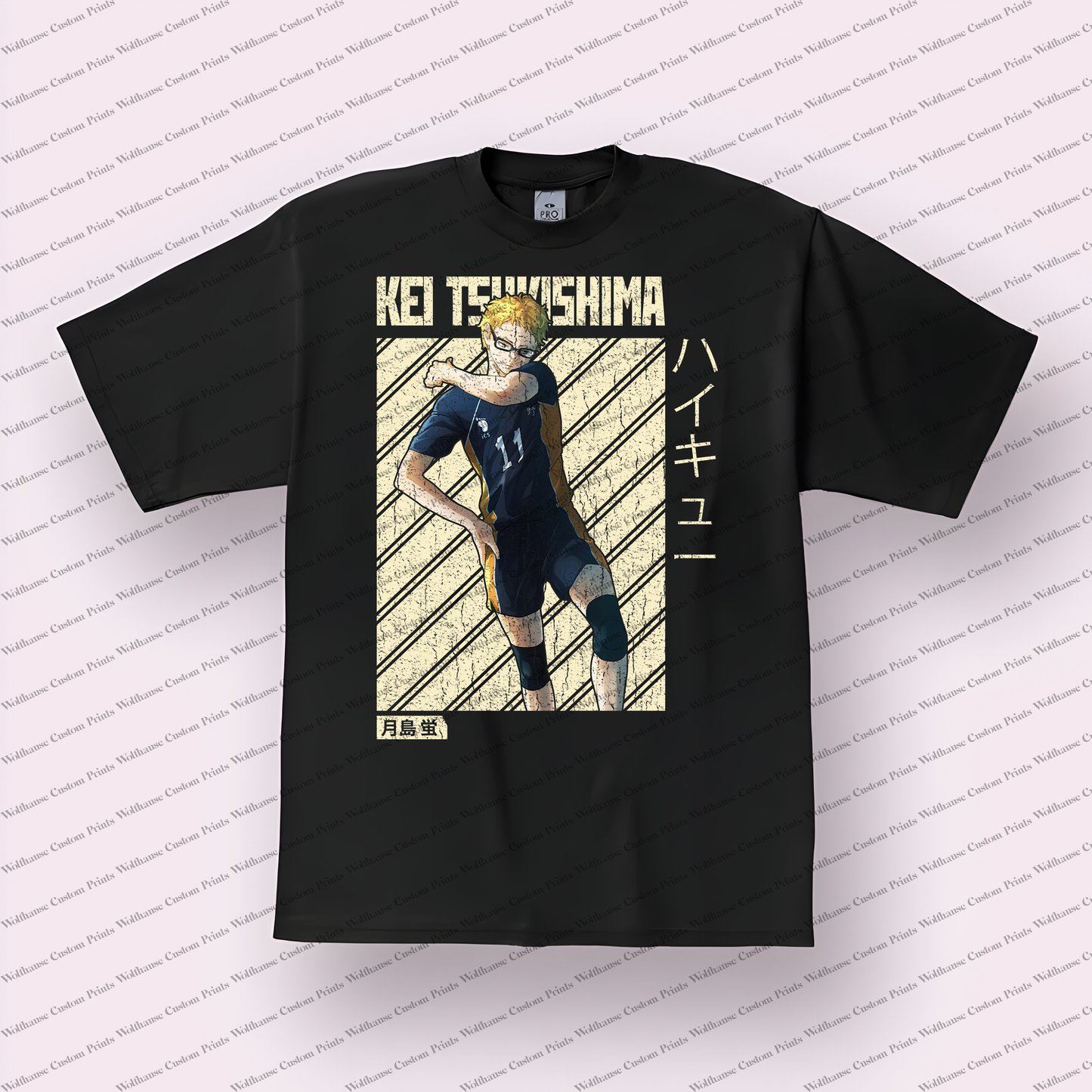 Haikyuu Distressed Design Graphic Tee