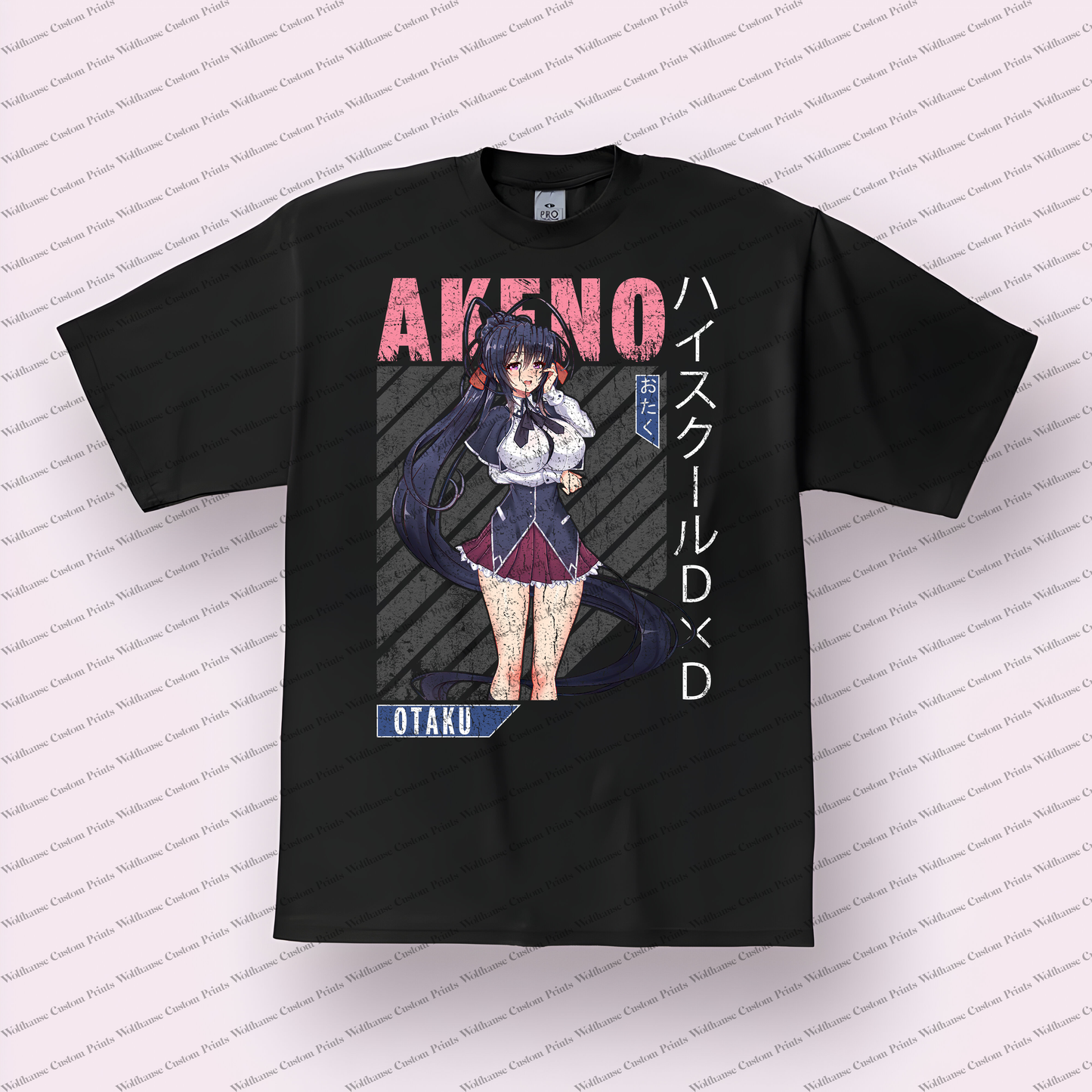 High School DxD Distressed Design Graphic Tee