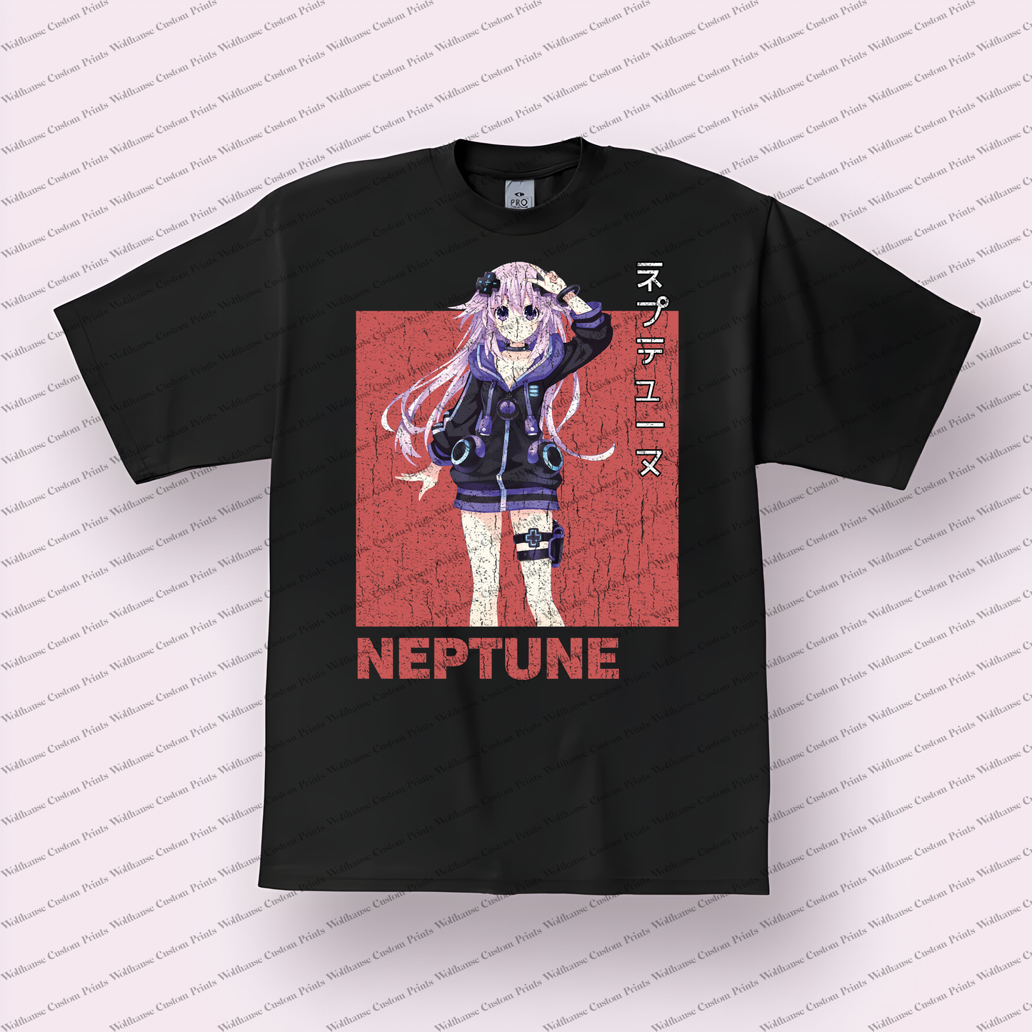 Hyperdimension Neptunia Distressed Design Graphic Tee