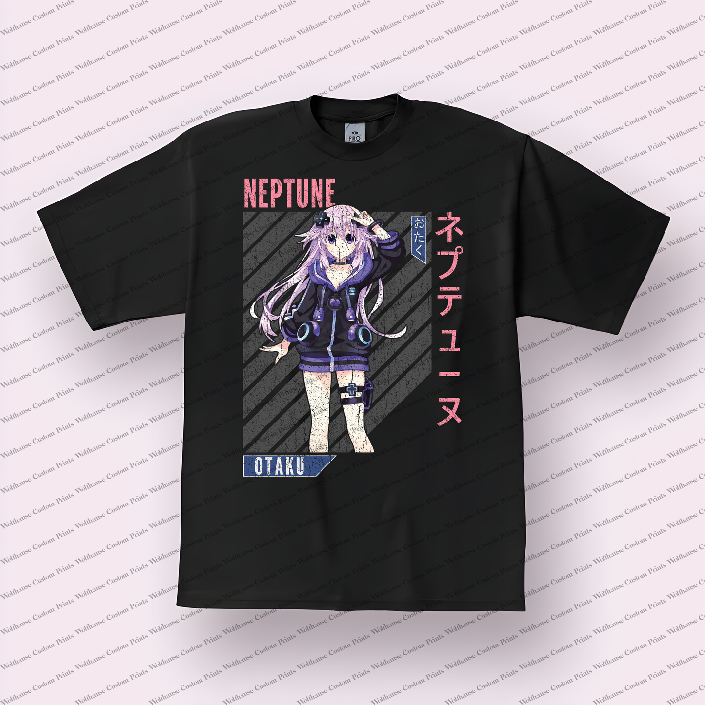 Hyperdimension Neptunia Distressed Design Graphic Tee