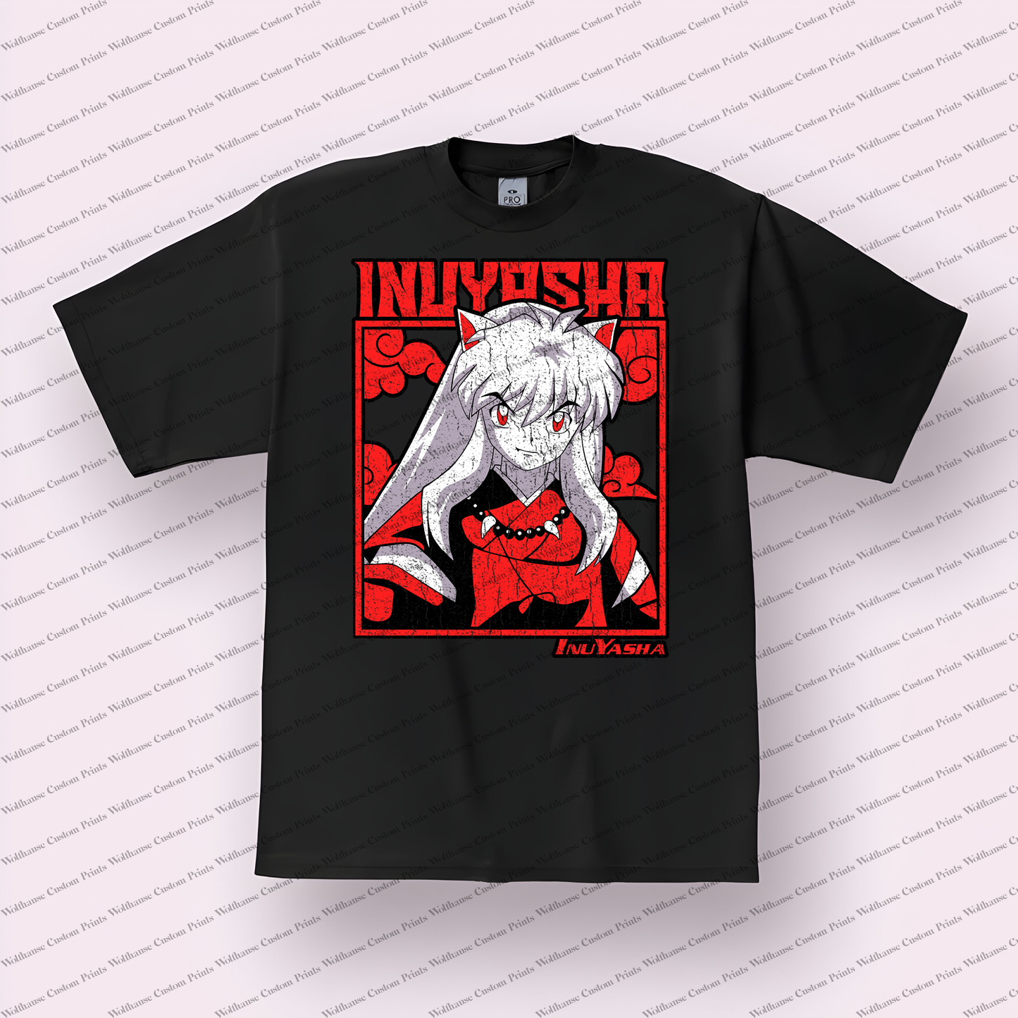 Inuyasha Distressed Design Graphic Tee