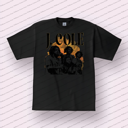 J Cole Distressed Graphic Tee