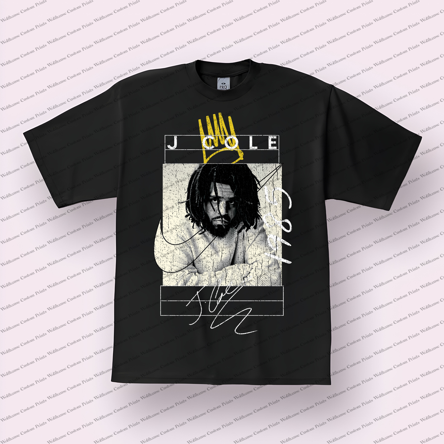 J Cole Distressed Graphic Tee
