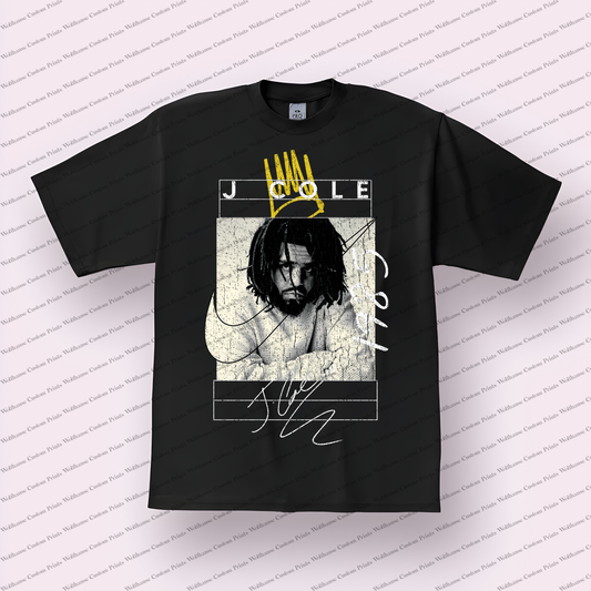 J Cole Distressed Graphic Tee