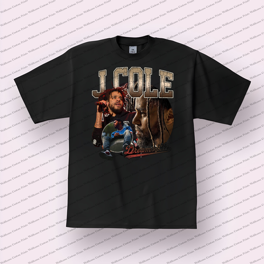 J Cole Distressed Graphic Tee