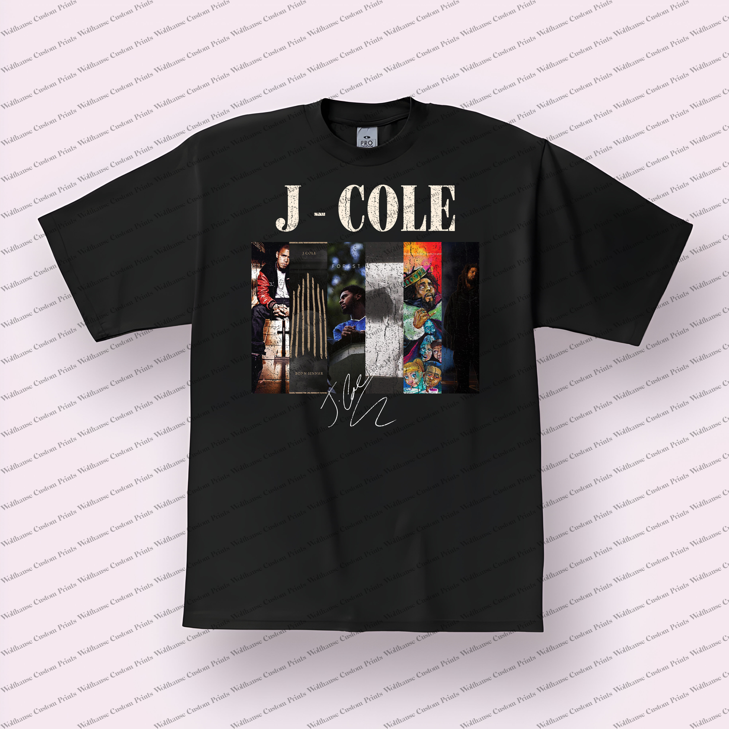 J Cole Distressed Graphic Tee