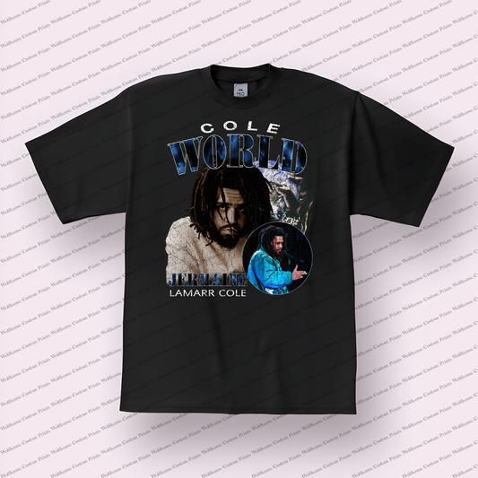J Cole Distressed Graphic Tee