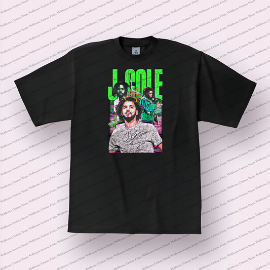 J Cole Distressed Graphic Tee