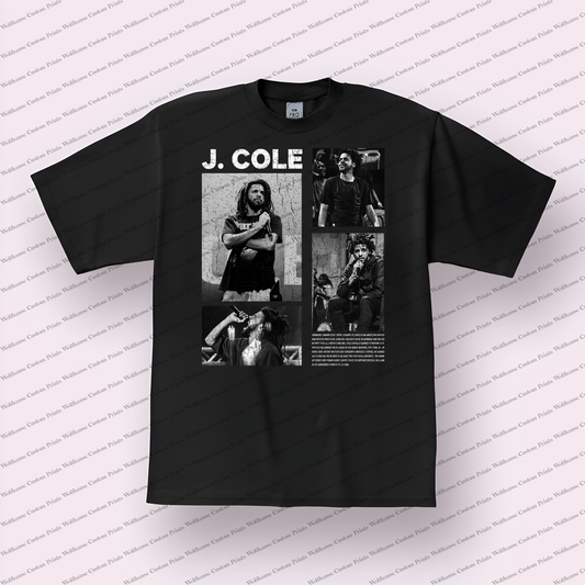 J Cole Distressed Graphic Tee