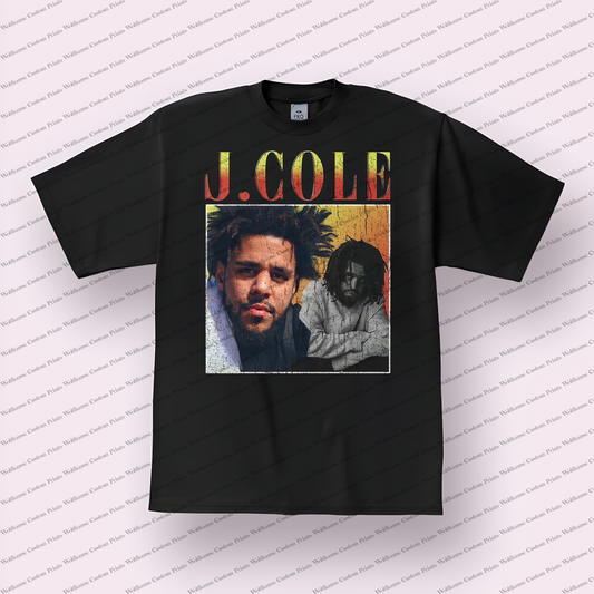 J Cole Distressed Graphic Tee