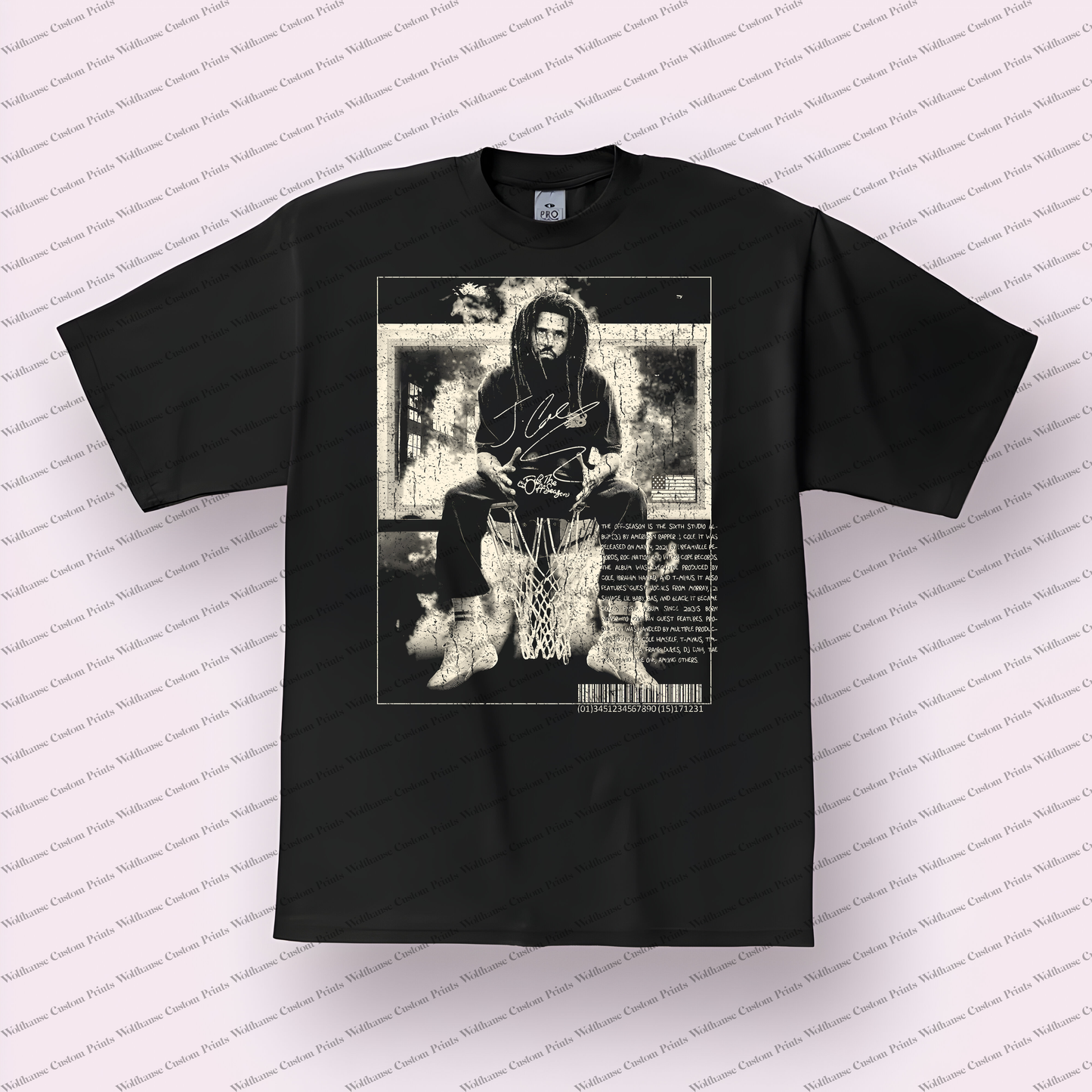 J Cole Distressed Graphic Tee