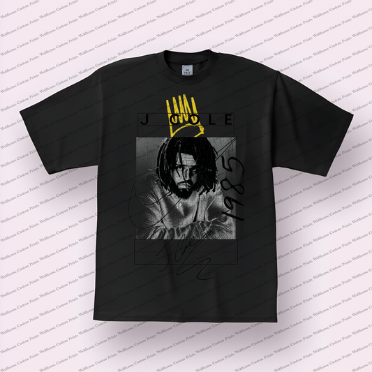 J Cole Distressed Graphic Tee