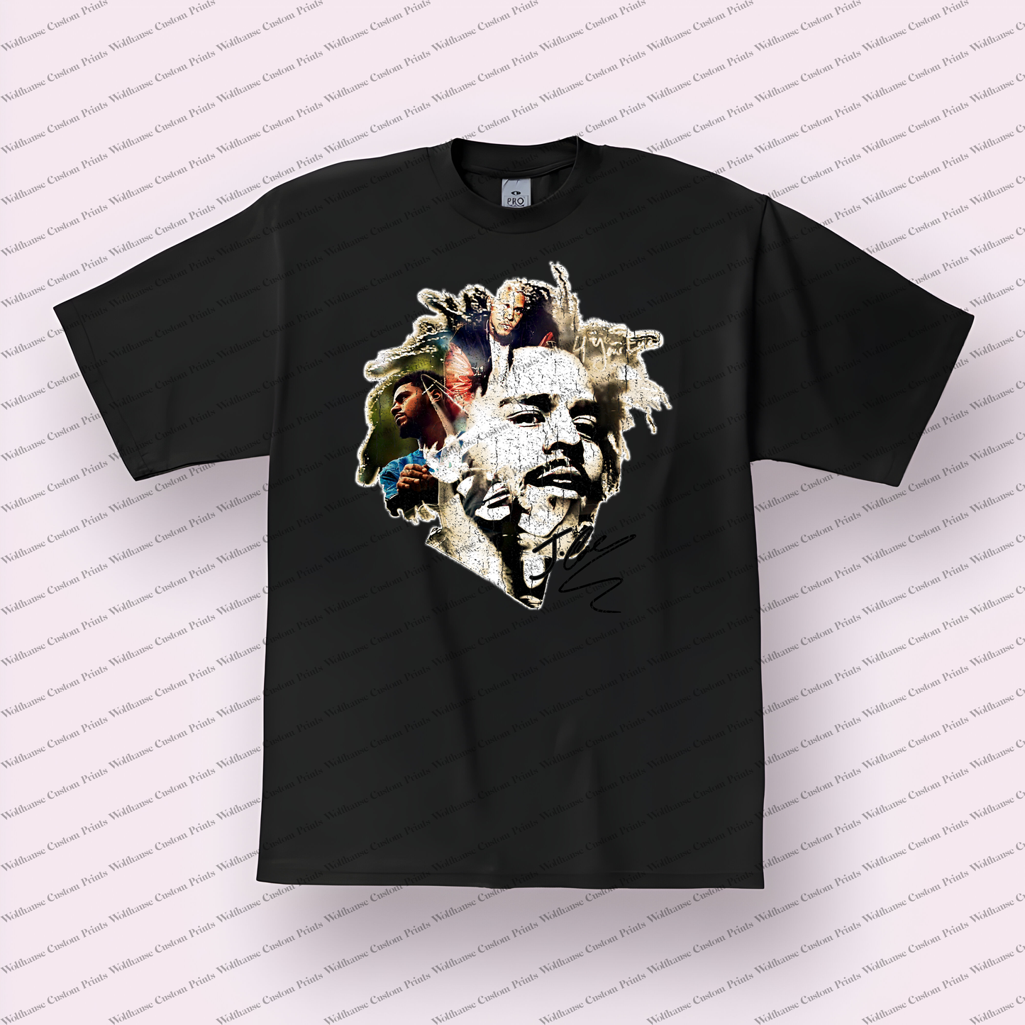 J Cole Distressed Graphic Tee