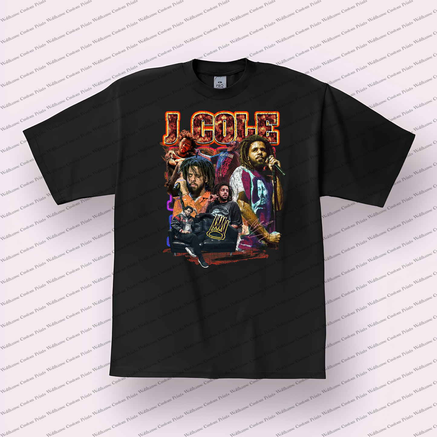 J Cole Distressed Graphic Tee