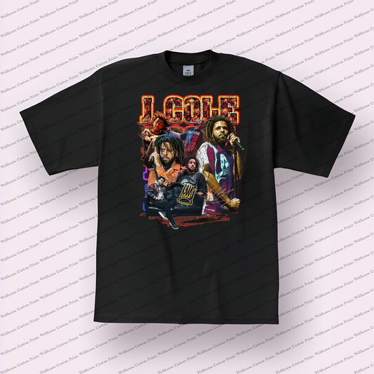 J Cole Distressed Graphic Tee