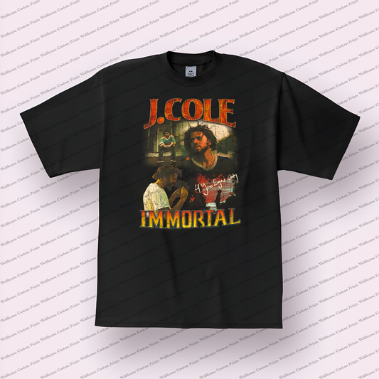 J Cole Distressed Graphic Tee
