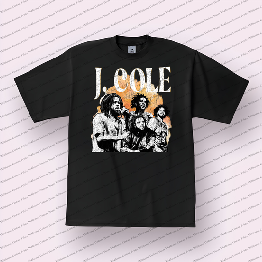 J Cole Distressed Graphic Tee