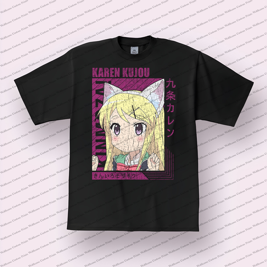 KINMOZA Distressed Design Graphic Tee