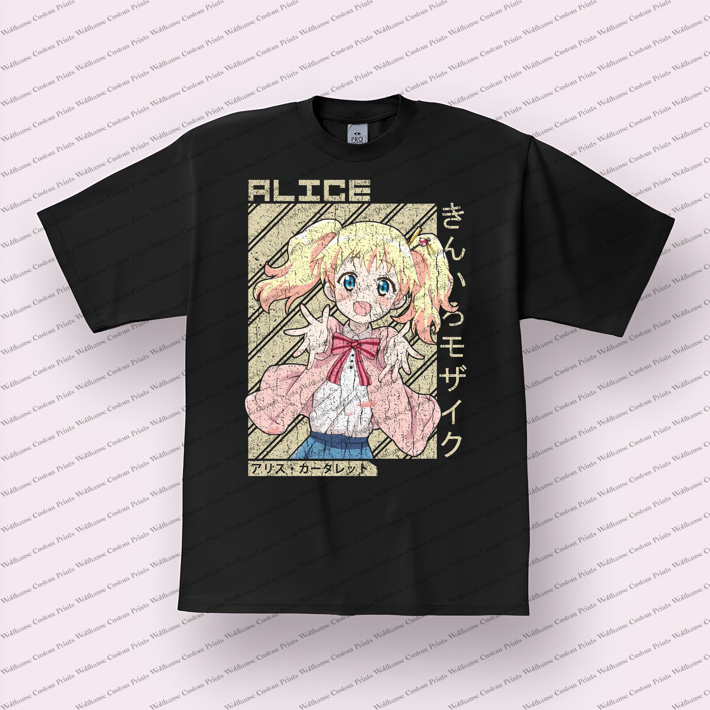 KINMOZA Distressed Design Graphic Tee