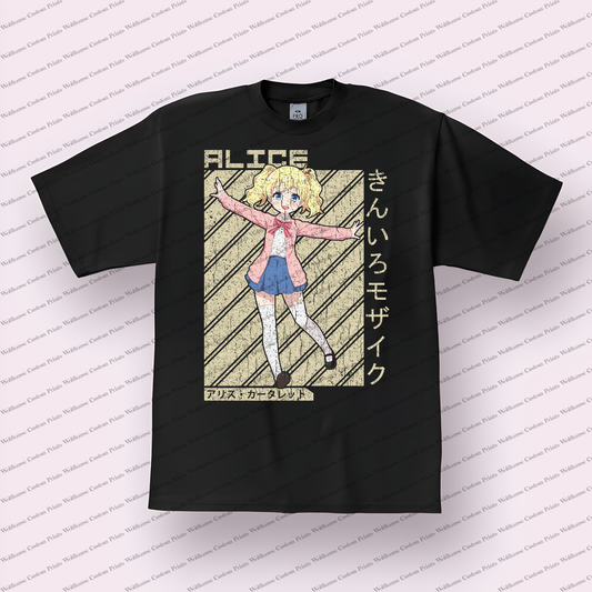 KINMOZA Distressed Design Graphic Tee