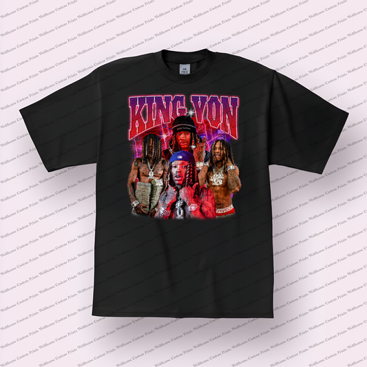 King Von Distressed Graphic Tee