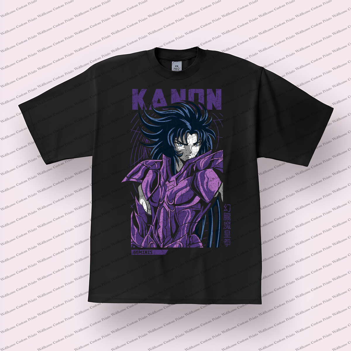 Knights of the Zodiac Kanon Gemini Distressed Anime Graphic T-Shirt