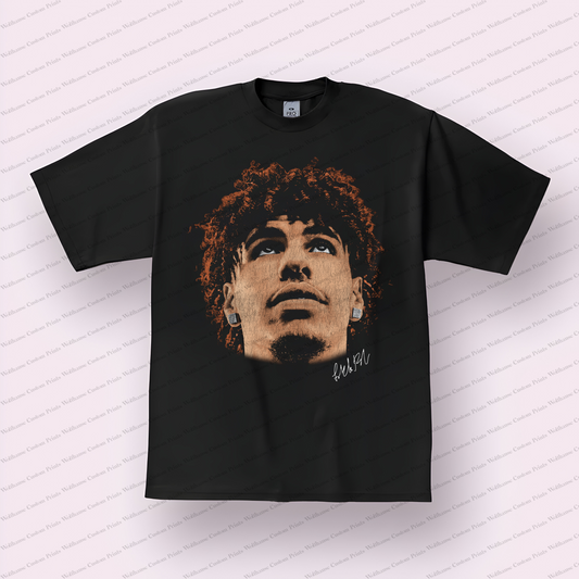 Lamelo Ball Big Head Distressed Graphic Tee