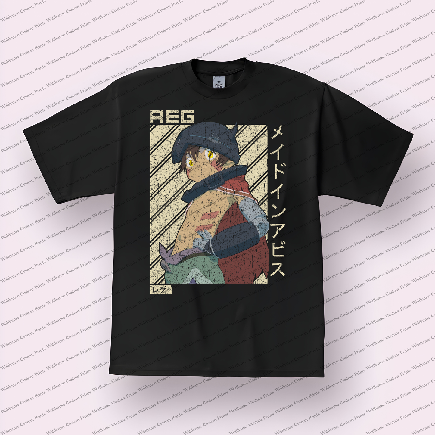 Made in Abyss Distressed Design Graphic Tee