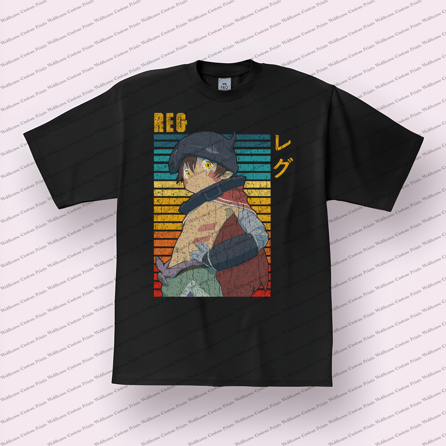Made in Abyss Distressed Design Graphic Tee
