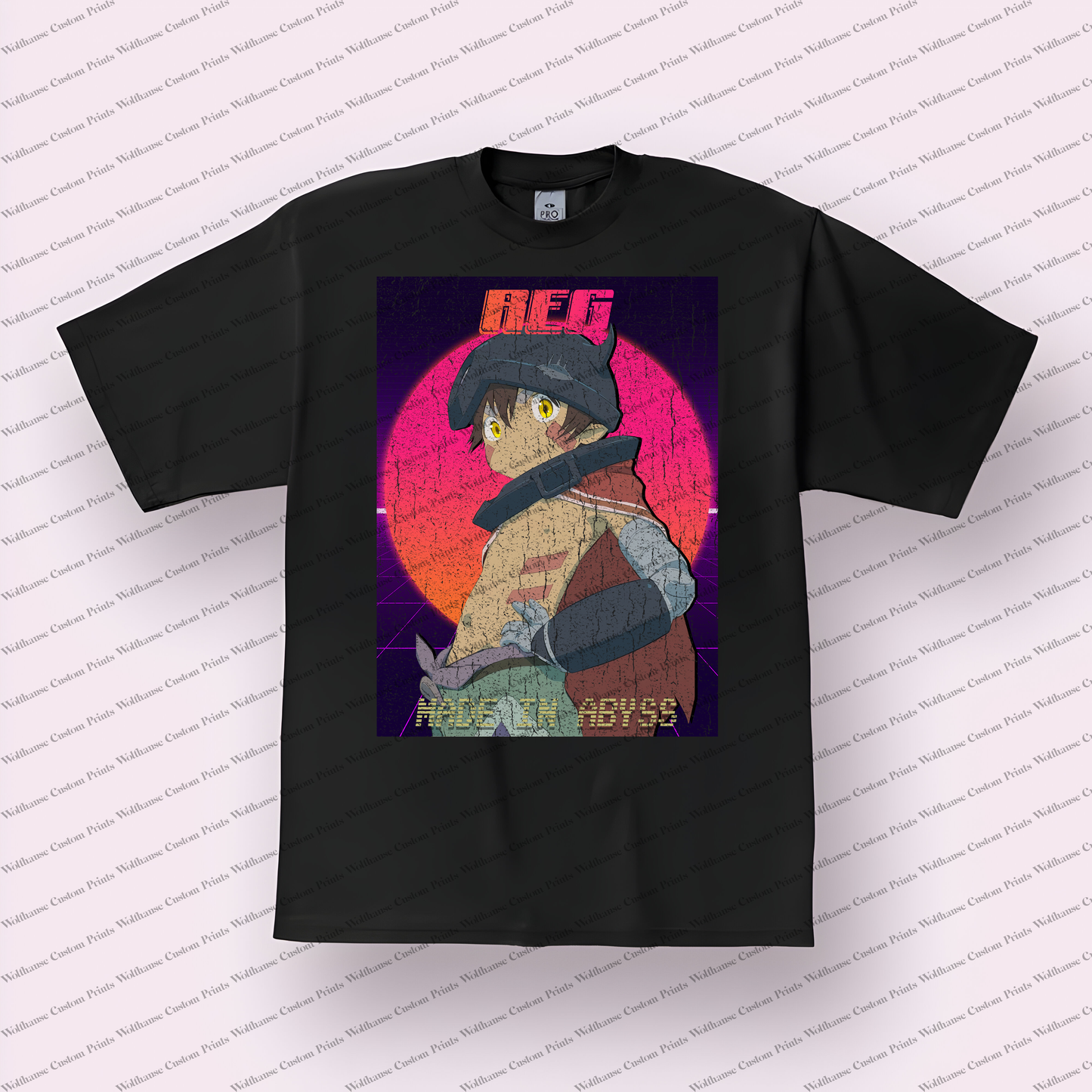 Made in Abyss Distressed Design Graphic Tee