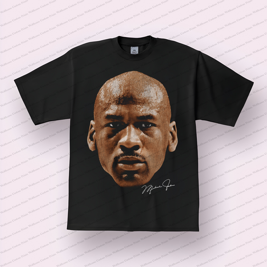 Michael Jordan Big Head Distressed Graphic Tee