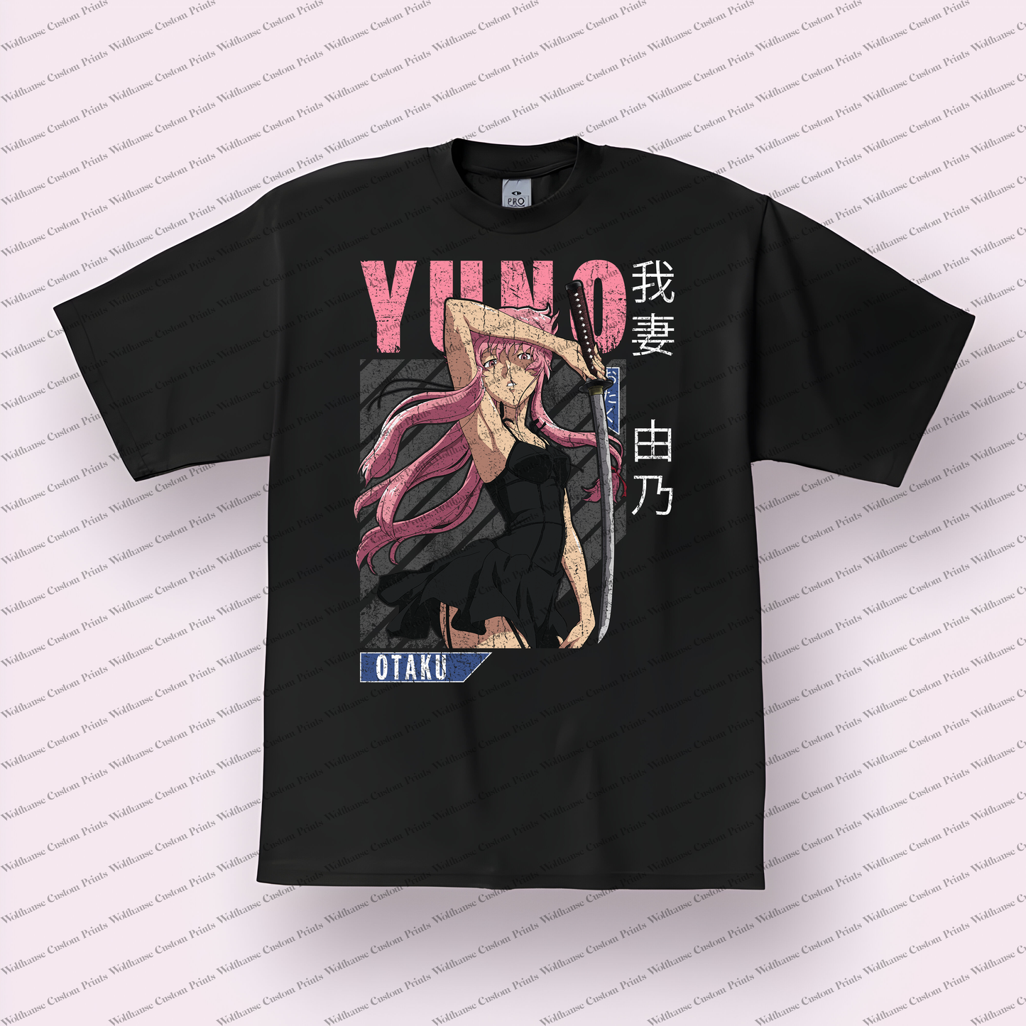 Mirai Nikki Distressed Design Graphic Tee