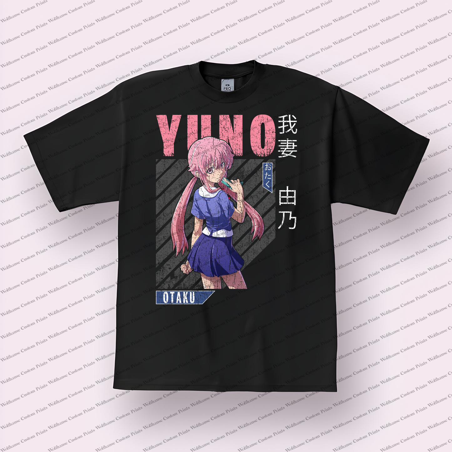 Mirai Nikki Distressed Design Graphic Tee