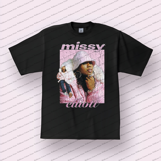 Missy Elliott Distressed Graphic Tee