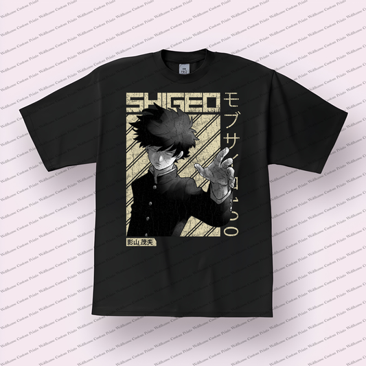 Mob Psycho Distressed Design Graphic Tee