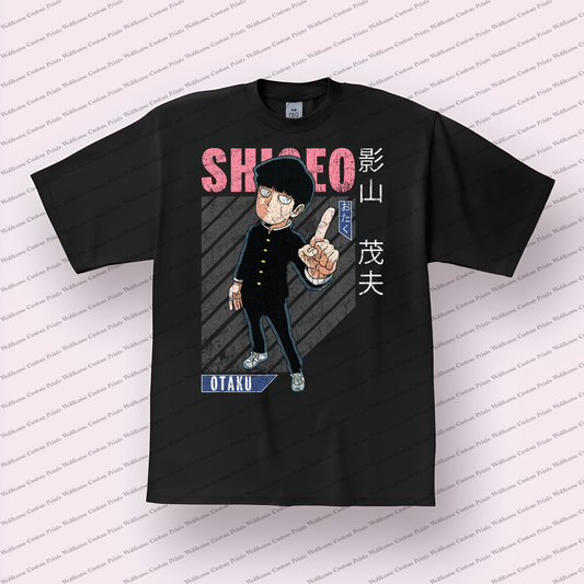Mob Psycho Distressed Design Graphic Tee