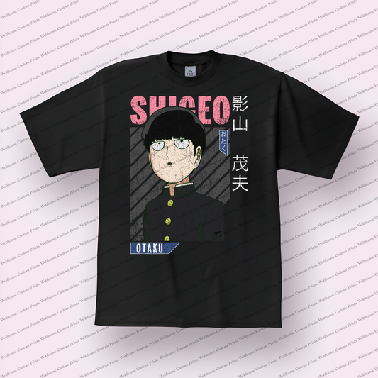 Mob Psycho Distressed Design Graphic Tee