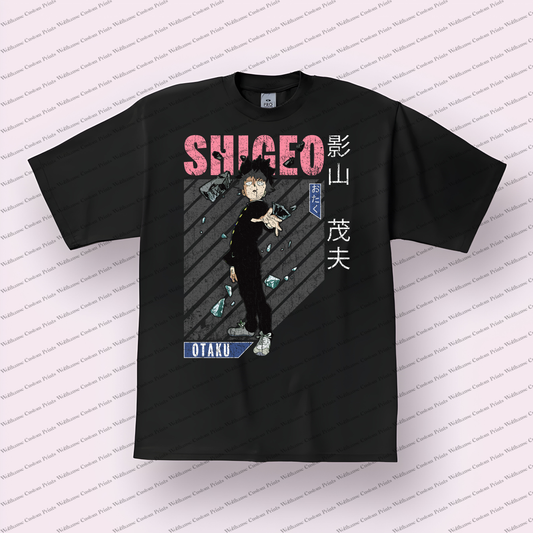 Mob Psycho Distressed Design Graphic Tee