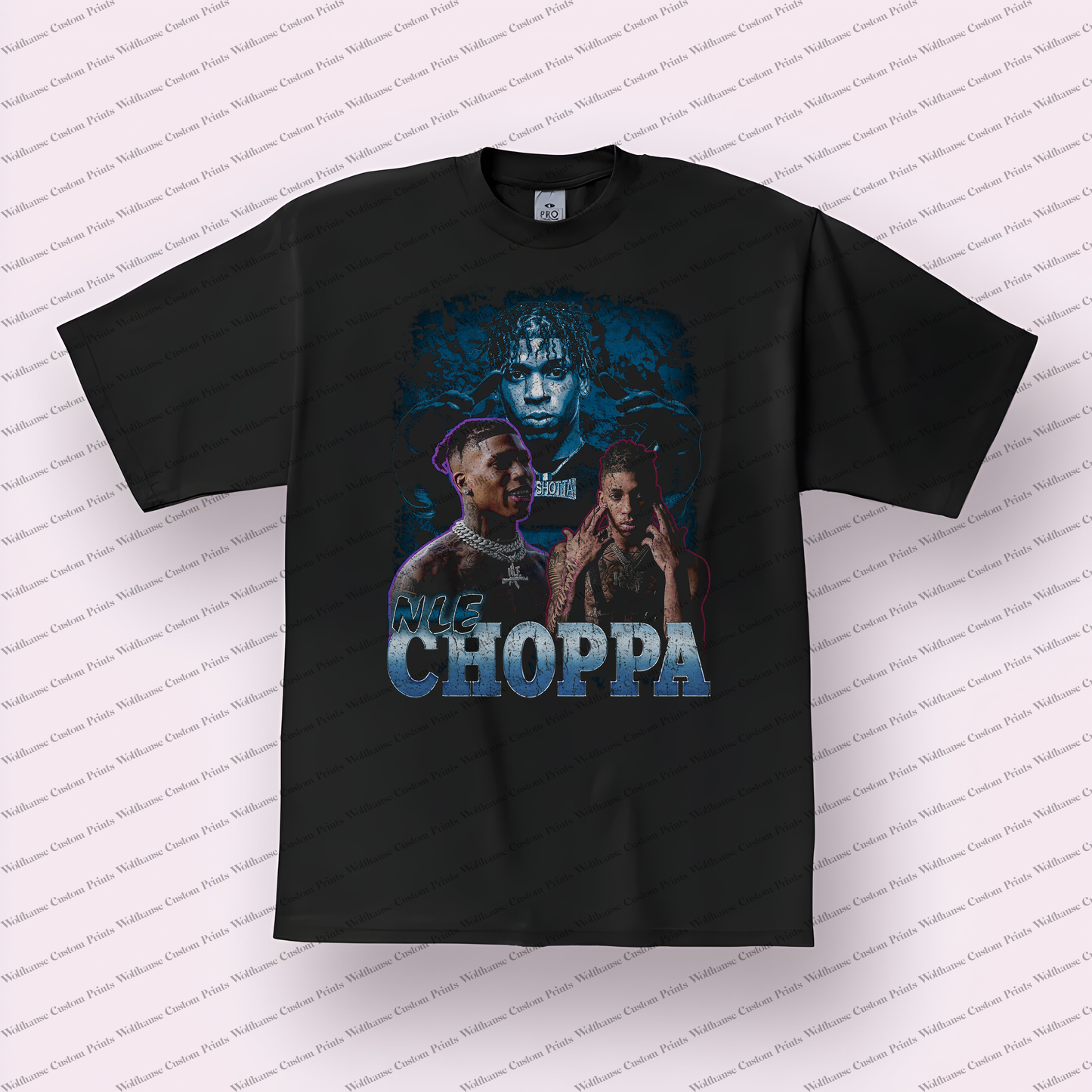 NLE Choppa Distressed Graphic Tee