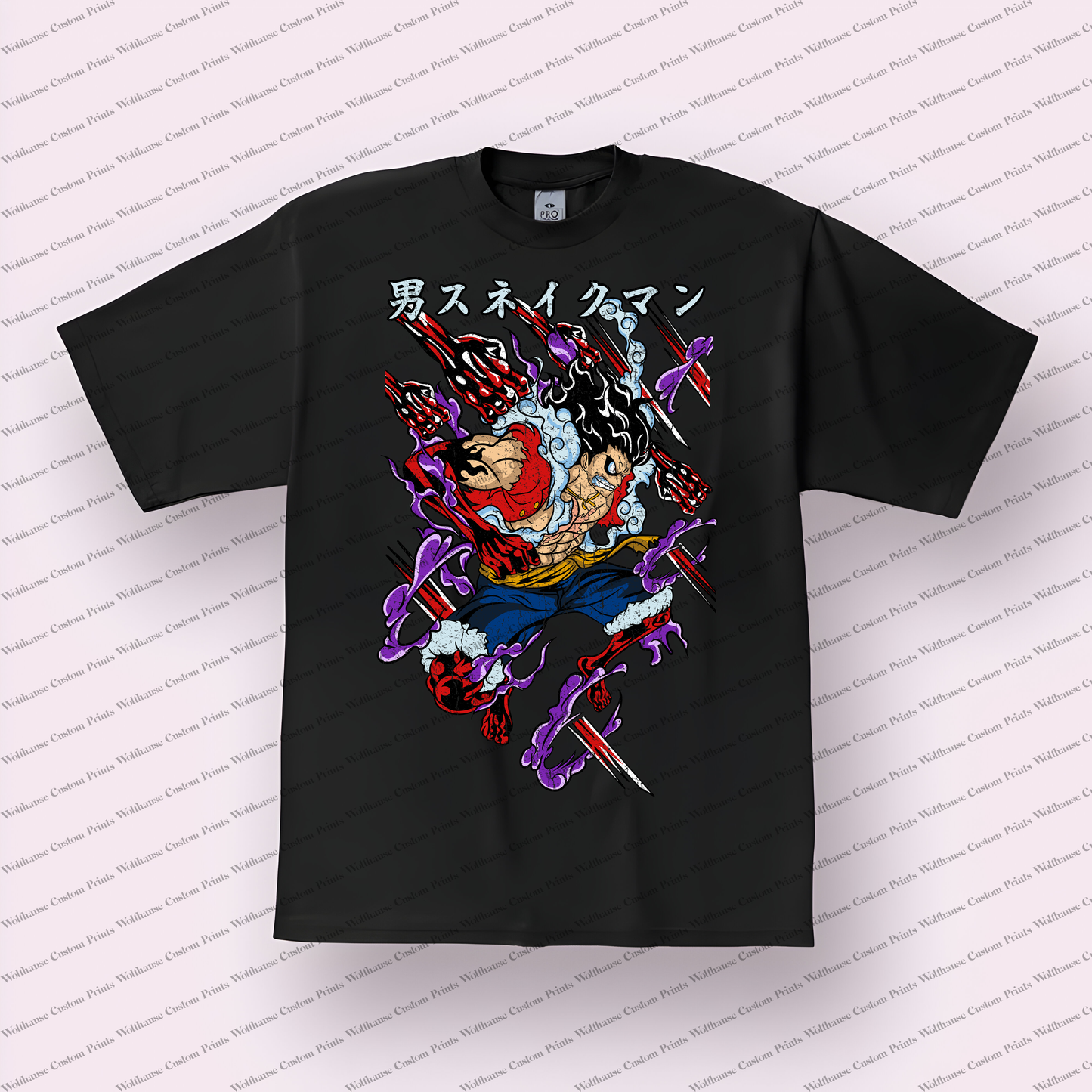 One Piece Distressed Design Graphic Tee